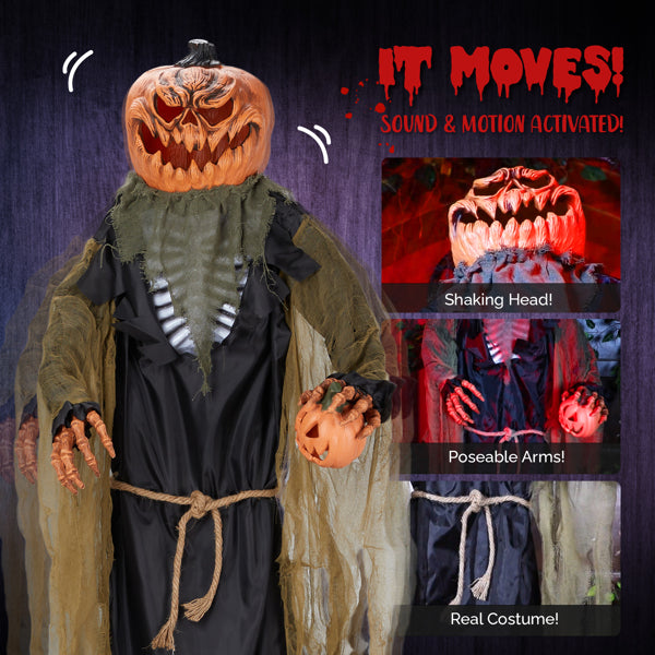 7 Foot Pumpkin Halloween Standing Outdoor Decoration