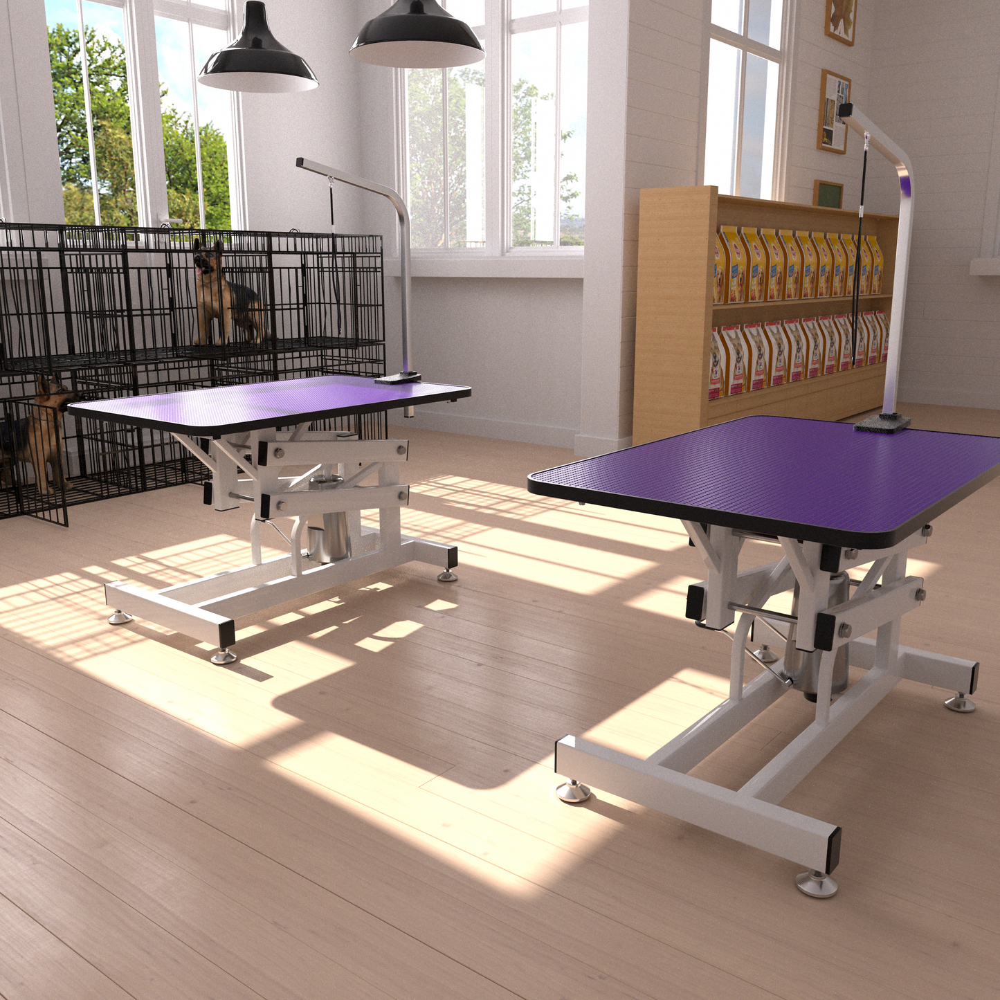 42.5 Inch Hydraulic Dog Grooming Table Non Slip Surface And Adjustable Height