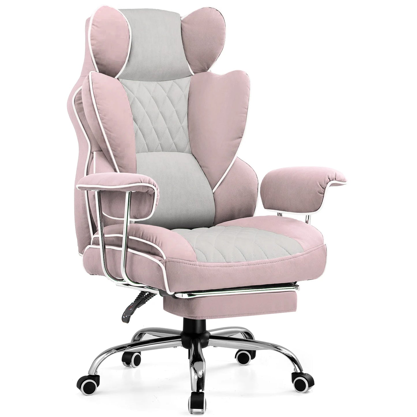 Big and Tall Gaming Chair With Pocket Spring Lumbar Support And Footrest
