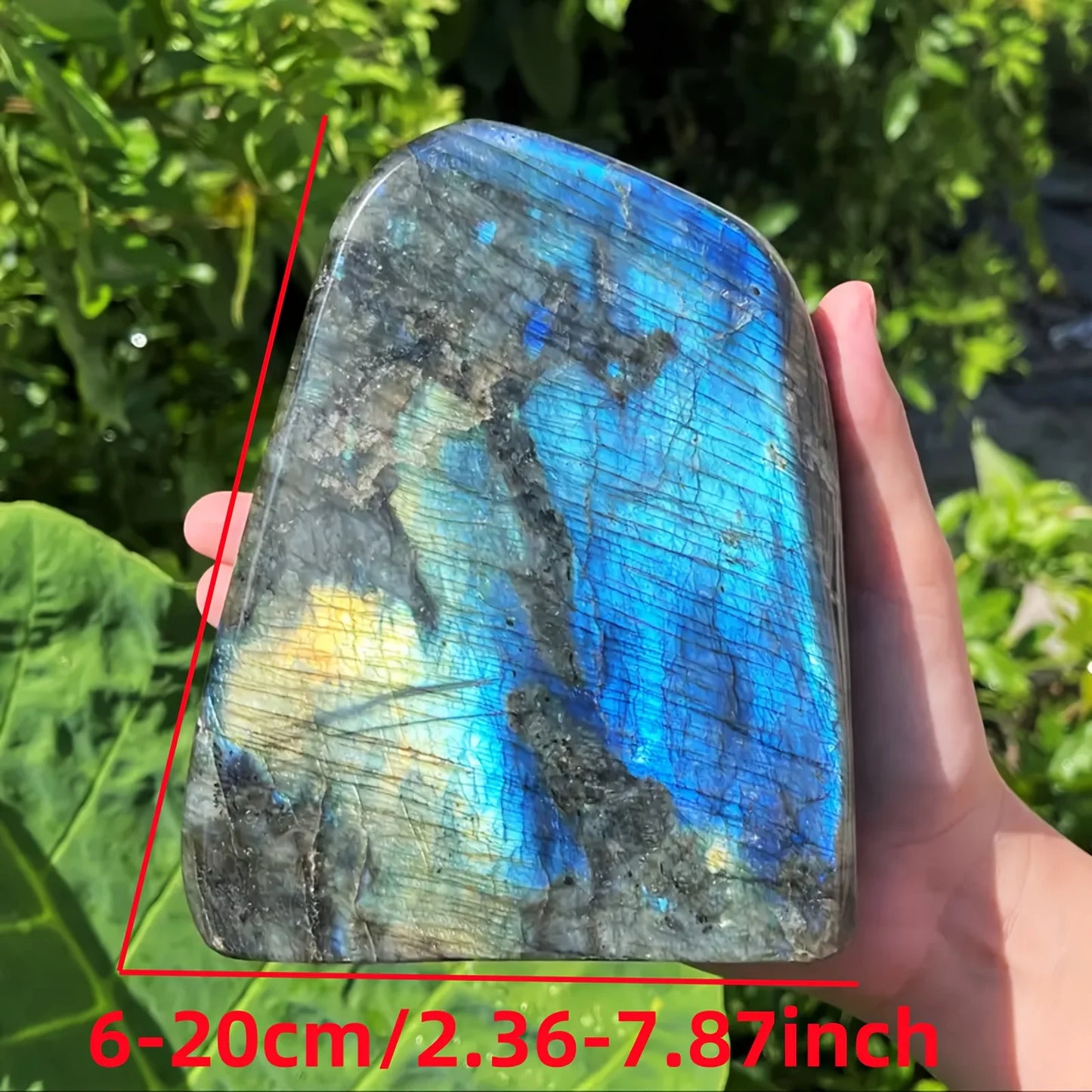 Stunning Labradorite Quartz Free Form For Home Office Decor