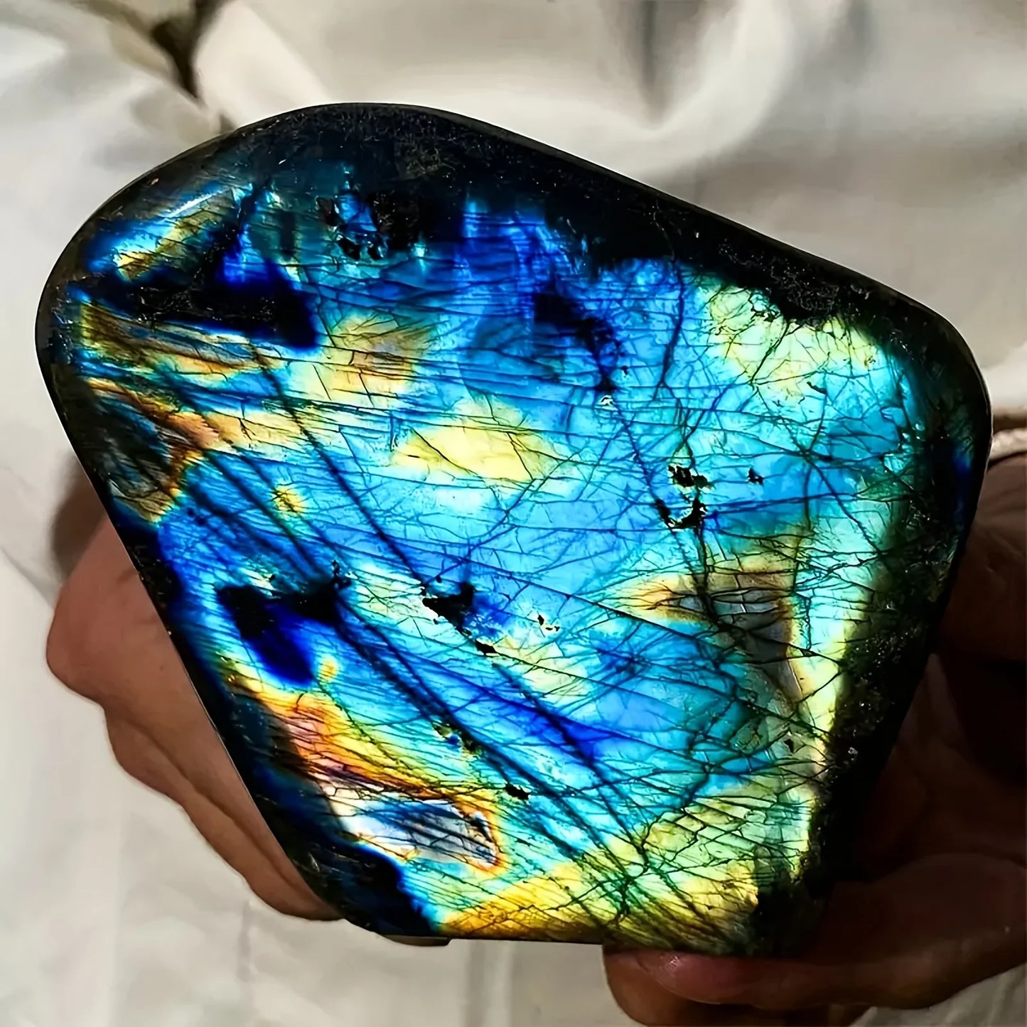Stunning Labradorite Quartz Free Form Crystal For Home Decor And Collectors Gift
