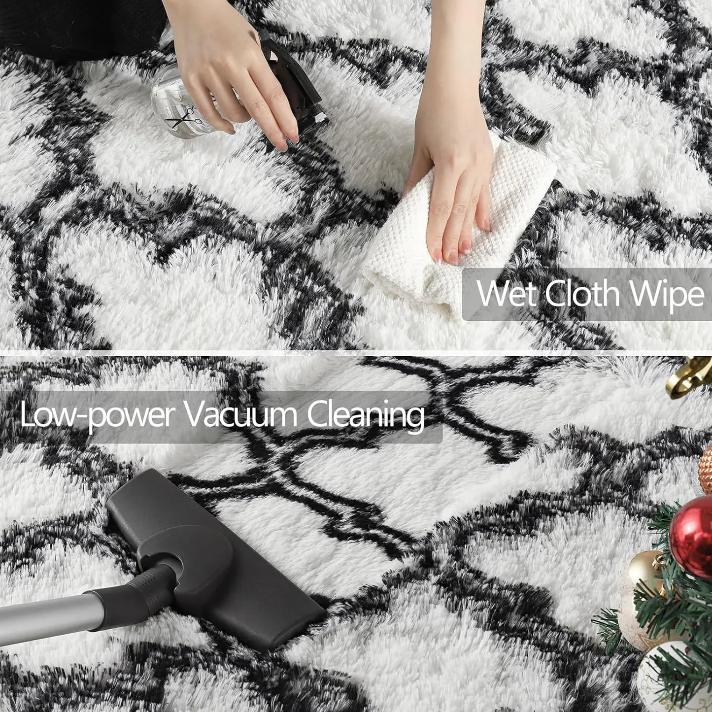 Large Shag Area Rugs for Bedroom Super Soft Plush Fluffy Carpet Non Slip Indoor Floor Rug for Kids Nursery Girl