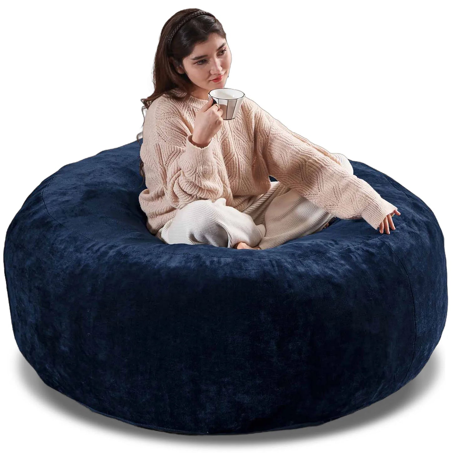 Giant Bean Bag Chair With Filling Included For Living Room