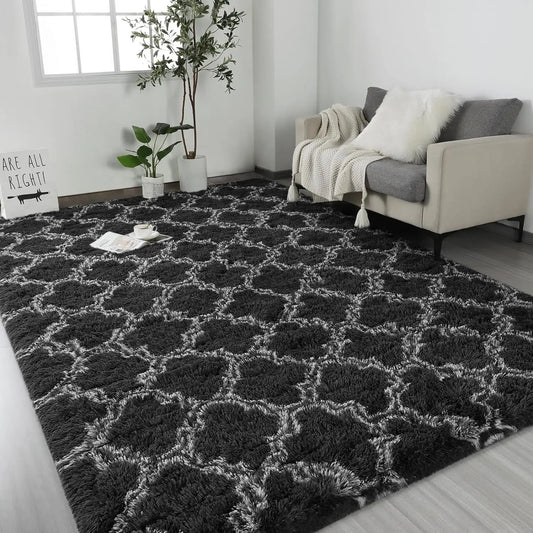 Large Shag Area Rugs for Bedroom Super Soft Plush Fluffy Carpet Non Slip Indoor Floor Rug for Kids Nursery Girl
