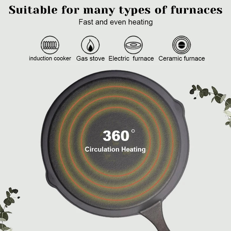 3 Piece Cast Iron Cookware Set Uncoated Cast Iron Pan Collection 6 Inch 8 Inch 10 Inch Cast Iron Skillets Frying Pans