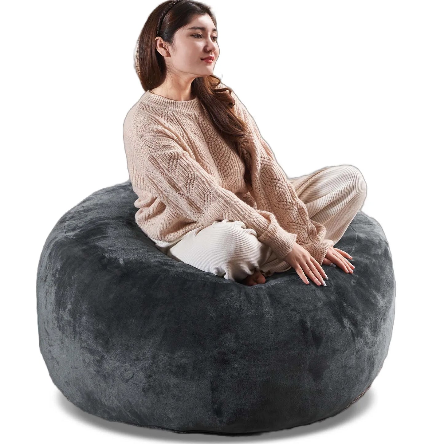 Giant Bean Bag Chair With Filling Included For Living Room