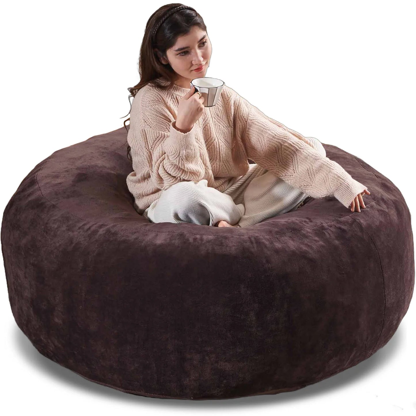 Giant Bean Bag Chair With Filling Included For Living Room