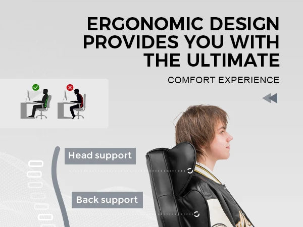 Big and Tall Gaming Chair With Pocket Spring Lumbar Support And Footrest
