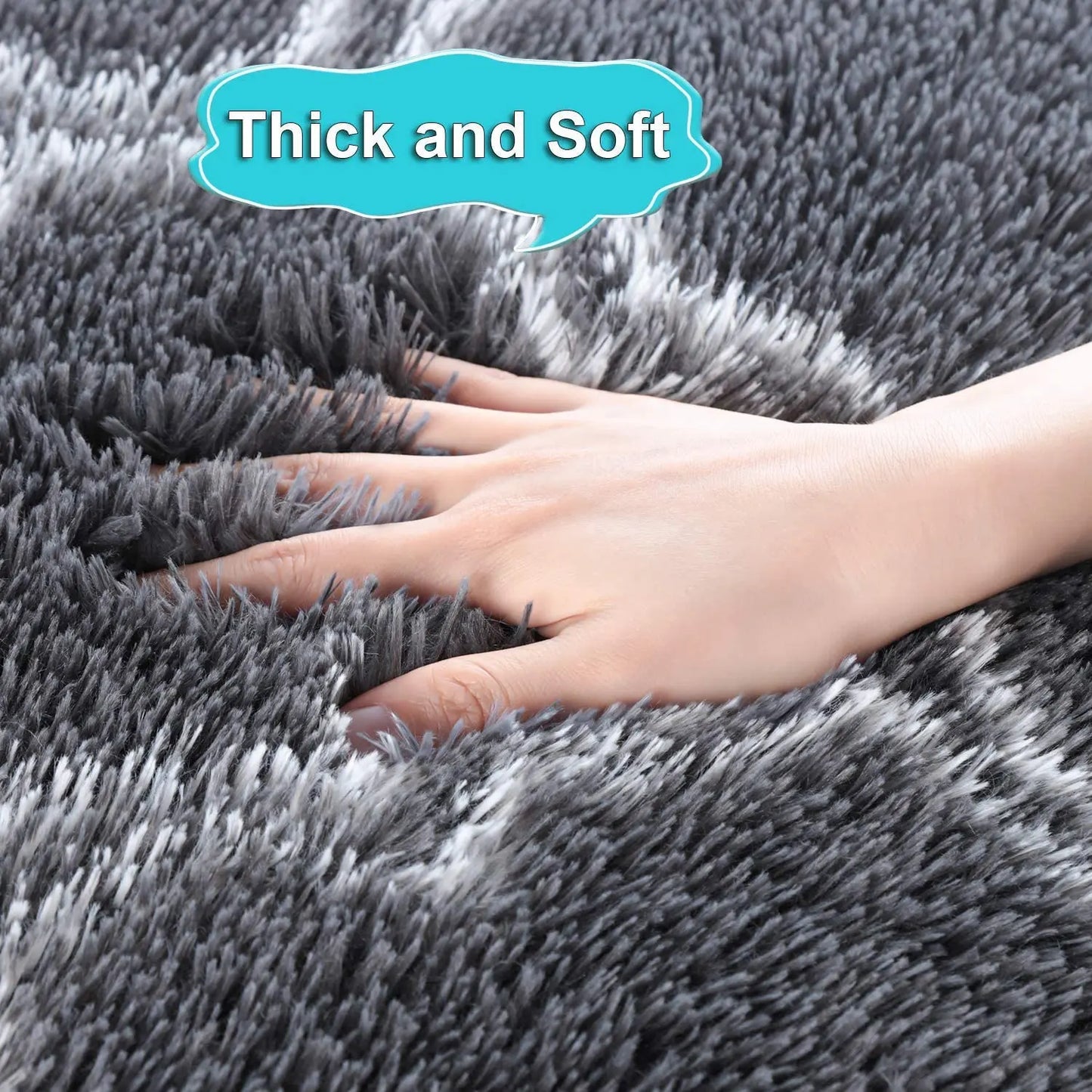 Large Shag Area Rugs for Bedroom Super Soft Plush Fluffy Carpet Non Slip Indoor Floor Rug for Kids Nursery Girl