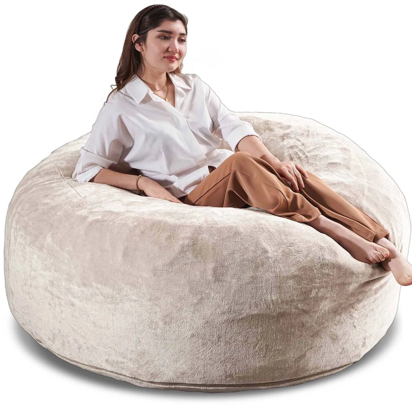 Giant Bean Bag Chair With Filling Included For Living Room
