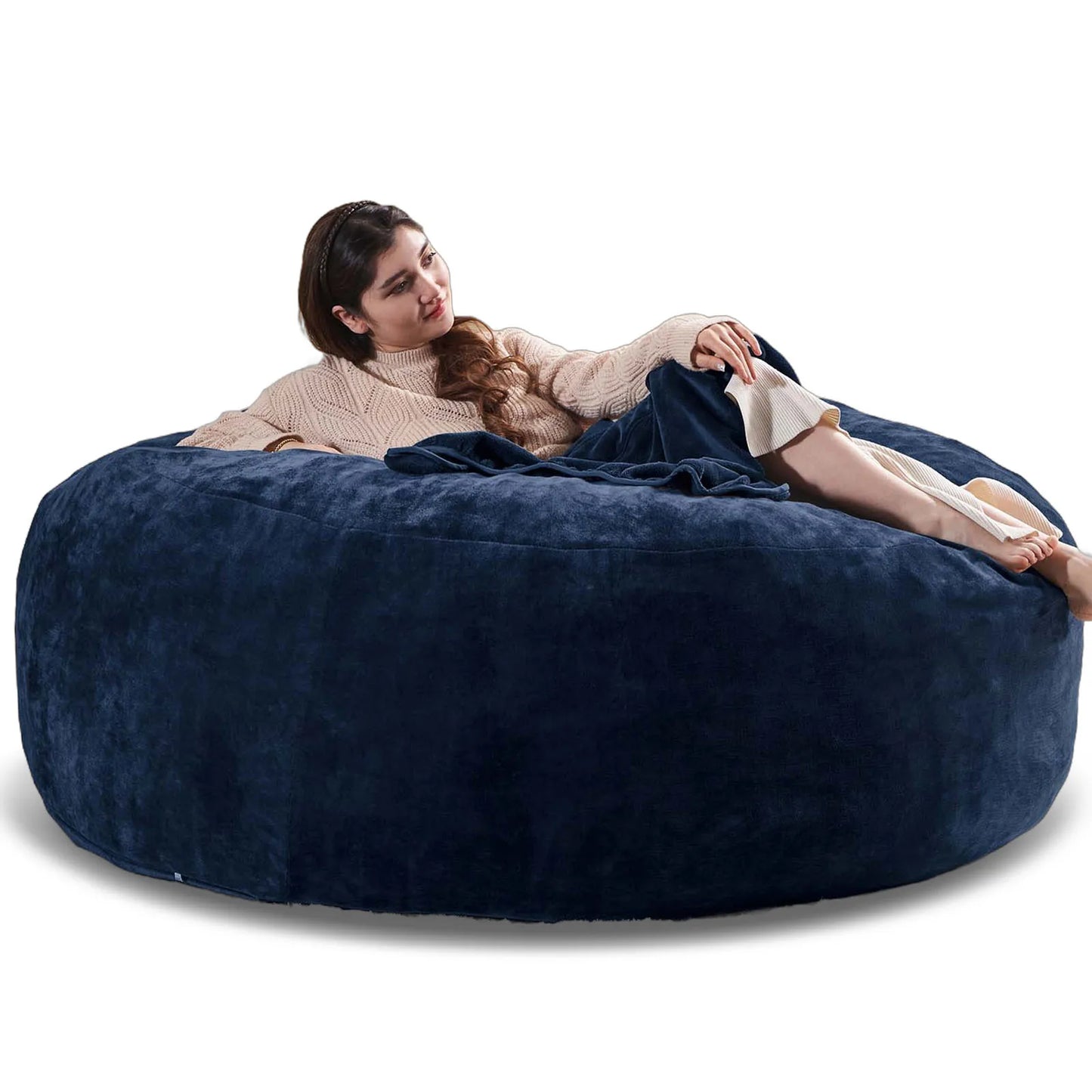 Giant Bean Bag Chair With Filling Included For Living Room