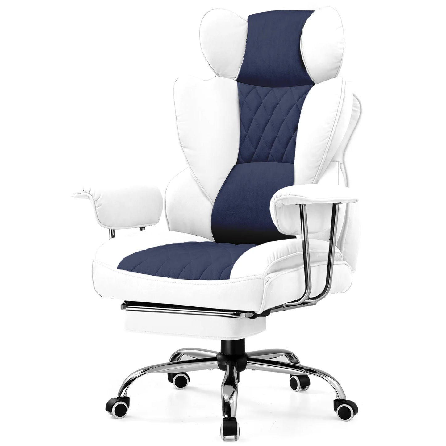 Big and Tall Gaming Chair With Pocket Spring Lumbar Support And Footrest