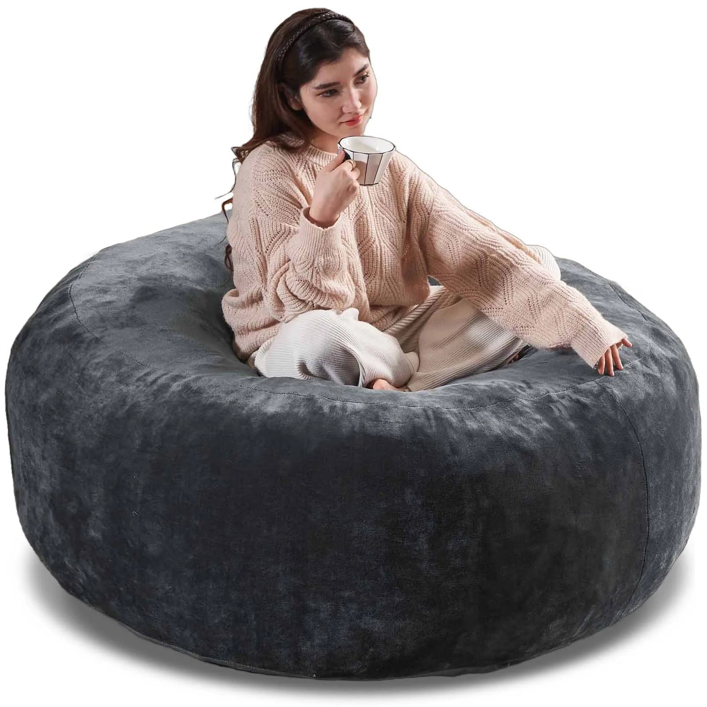Giant Bean Bag Chair With Filling Included For Adults Living Room Bedroom Dorm