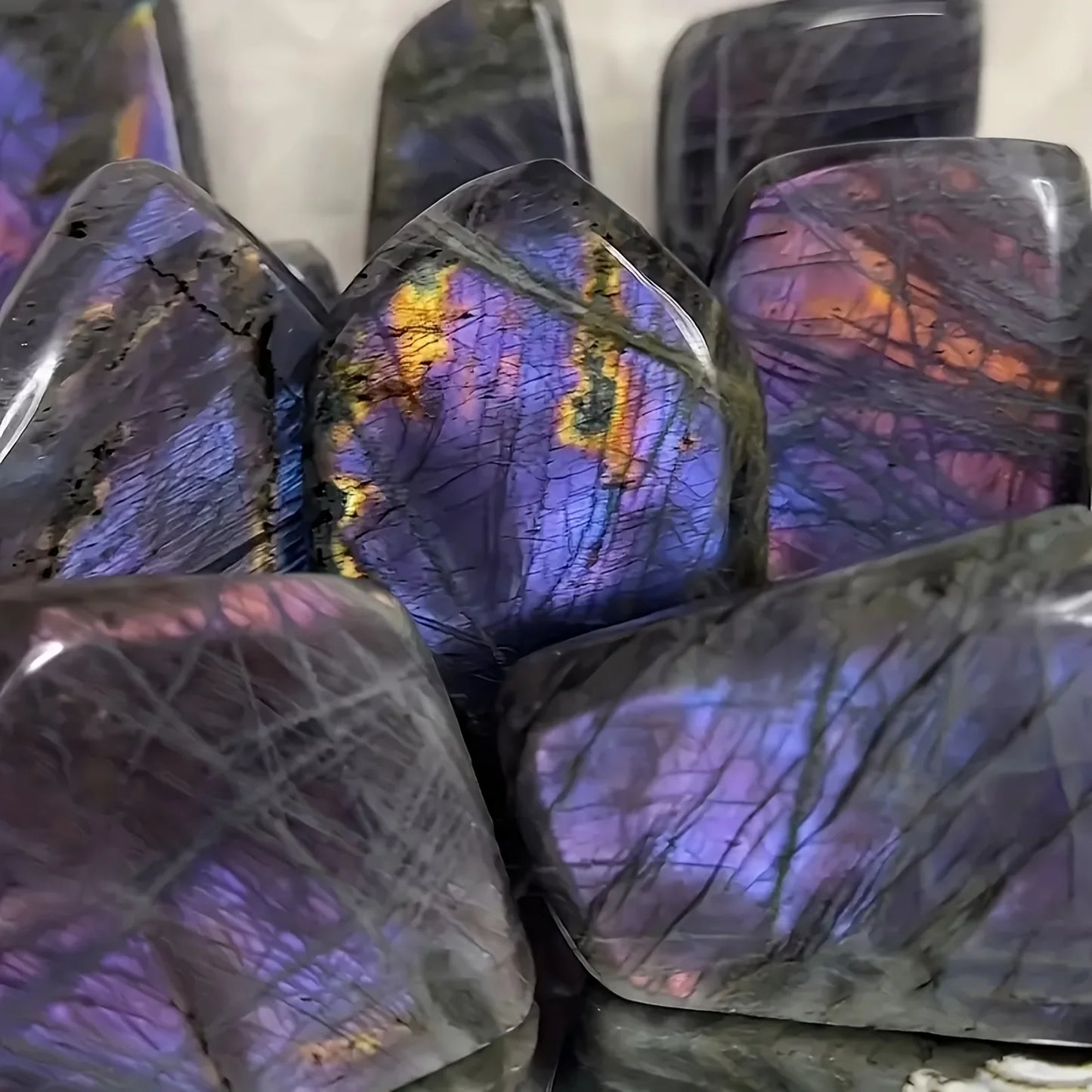 Stunning Labradorite Quartz Free Form For Home Office Decor
