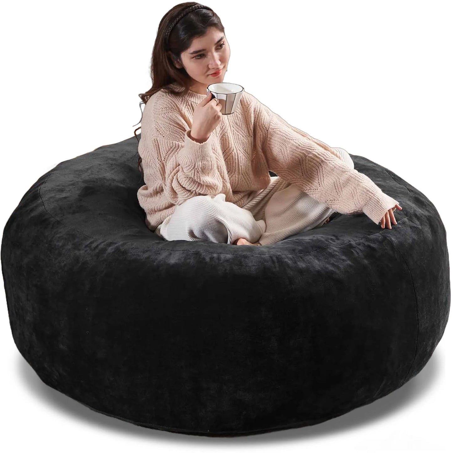 Giant Bean Bag Chair With Filling Included For Living Room