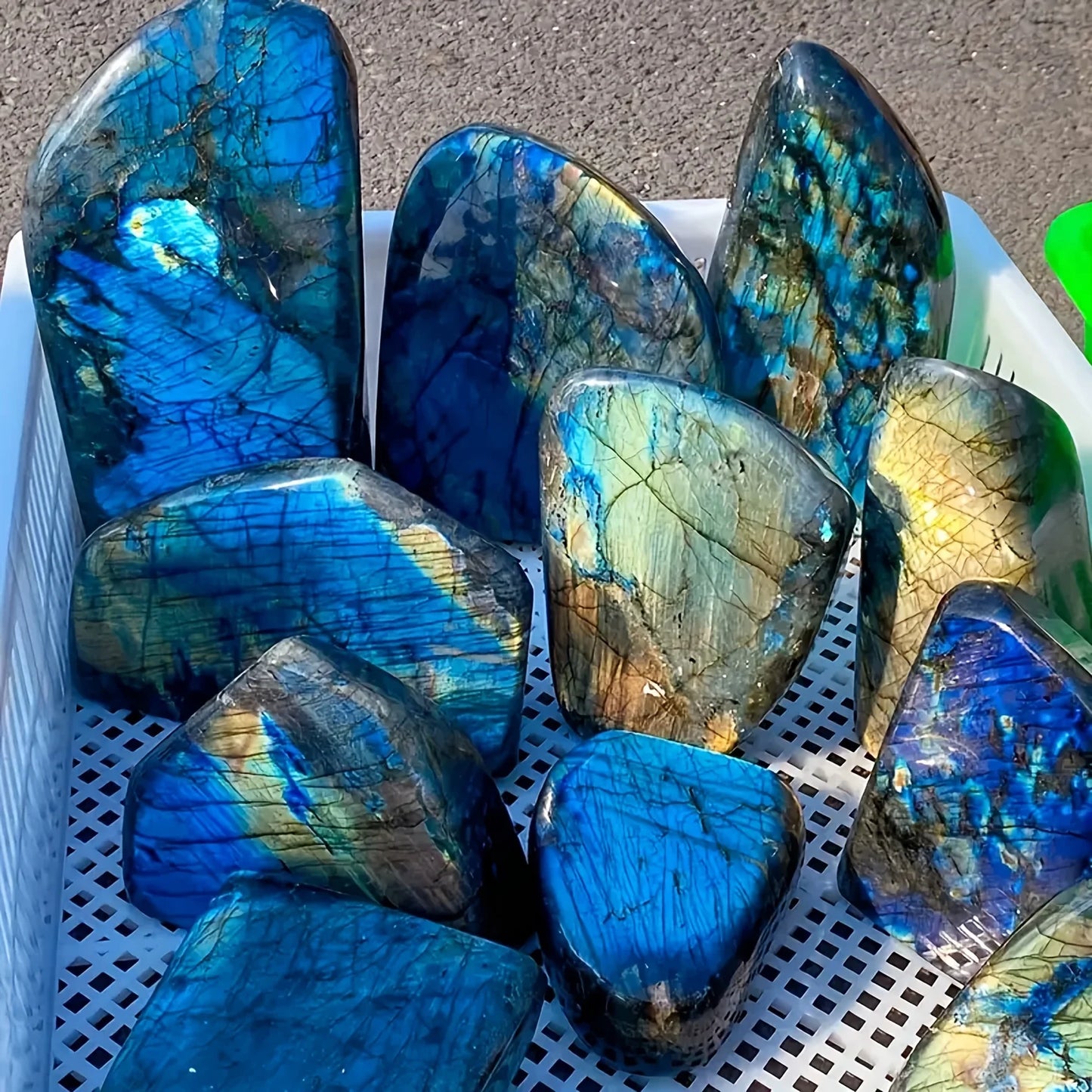 Stunning Labradorite Quartz Free Form For Home Office Decor