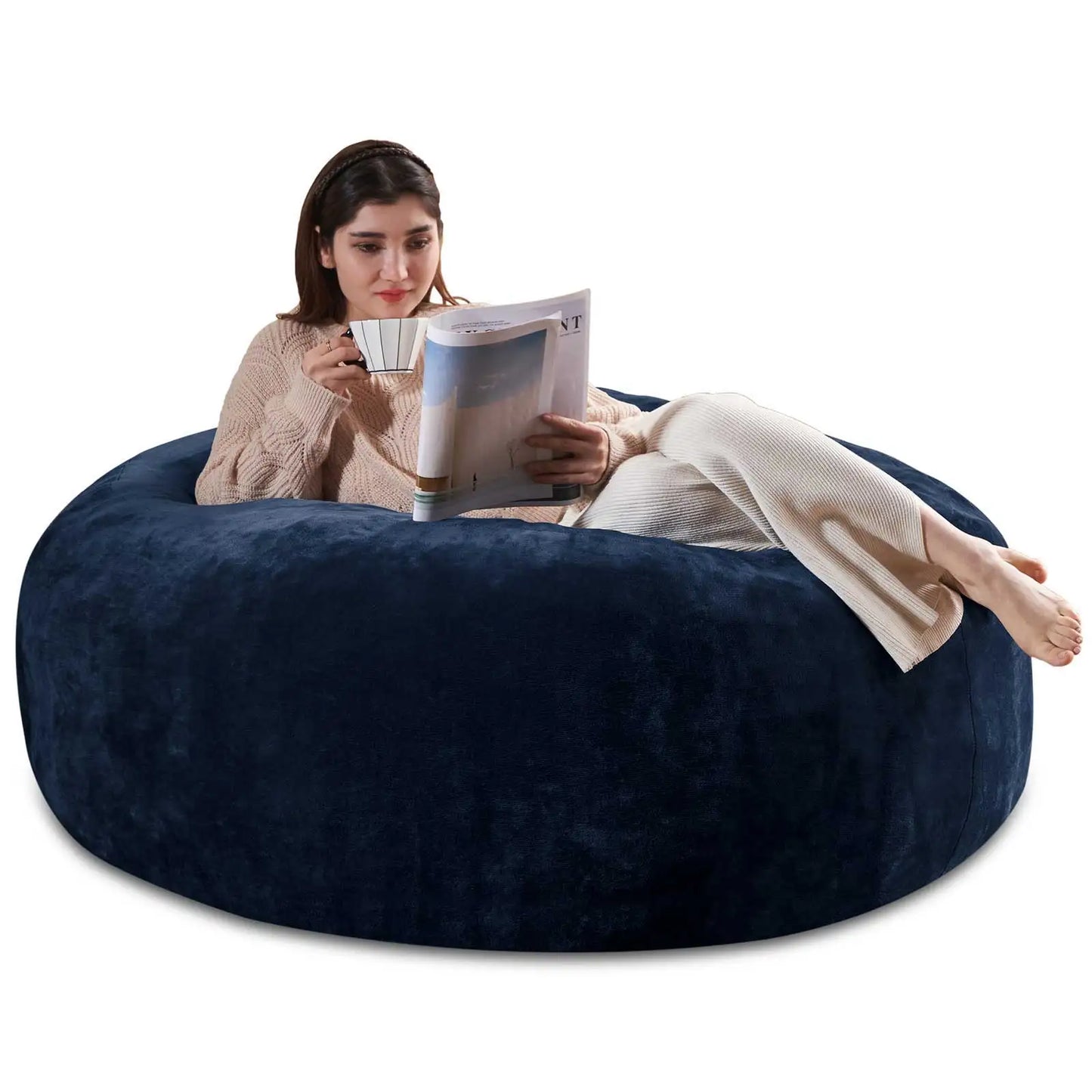 Giant Bean Bag Chair With Filling Included For Living Room