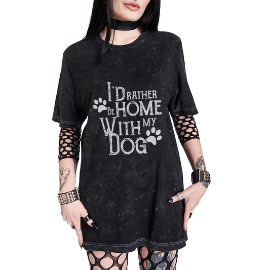 Women Cotton Graphic Tee Dog Paw Prints Y2K Vintage Short Sleeve