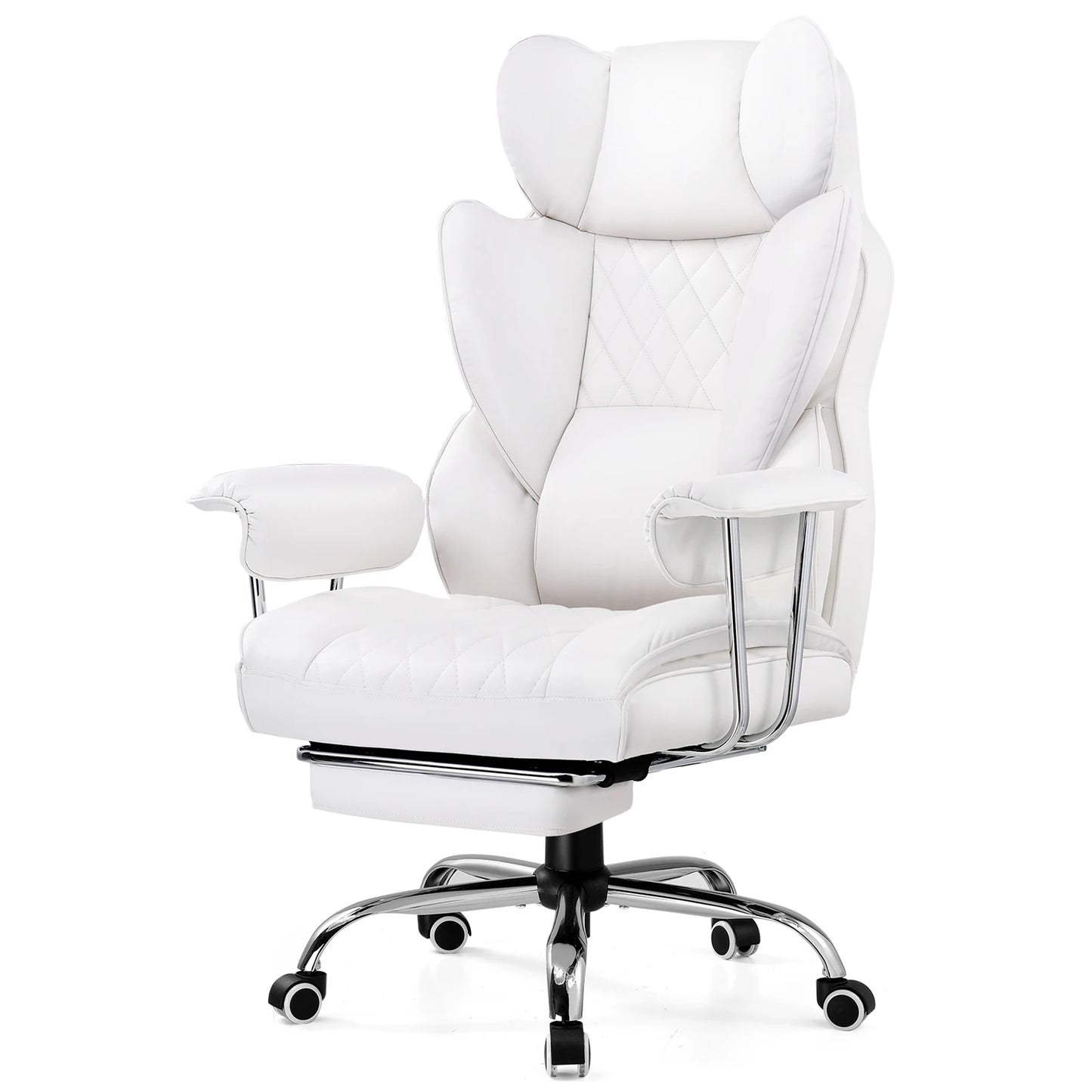 Big and Tall Gaming Chair With Pocket Spring Lumbar Support And Footrest