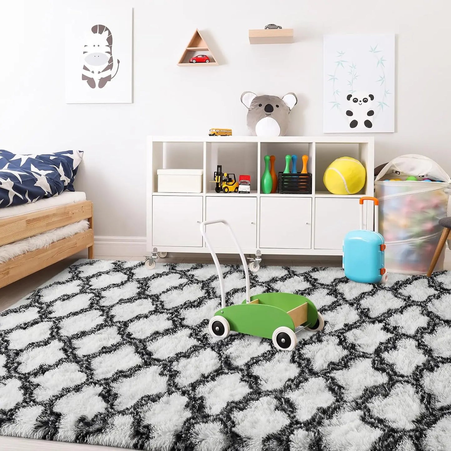 Large Shag Area Rugs for Bedroom Super Soft Plush Fluffy Carpet Non Slip Indoor Floor Rug for Kids Nursery Girl