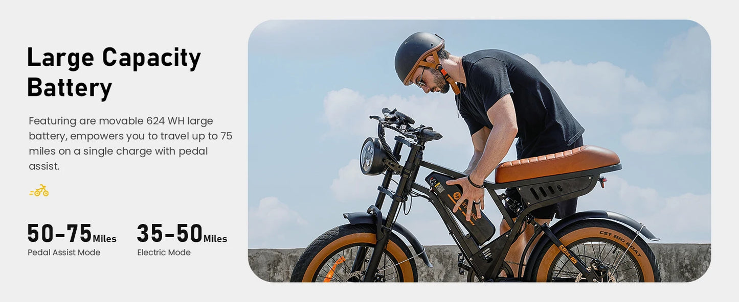 Isinwheel R6 900W Fat Tire Electric Mountain Bike 20 Inch