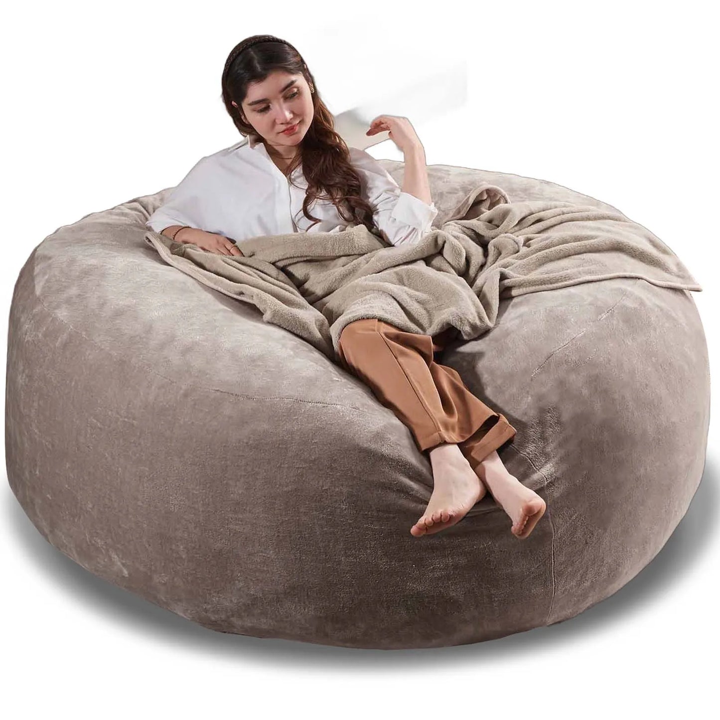 Giant Bean Bag Chair With Filling Included For Adults Living Room Bedroom Dorm