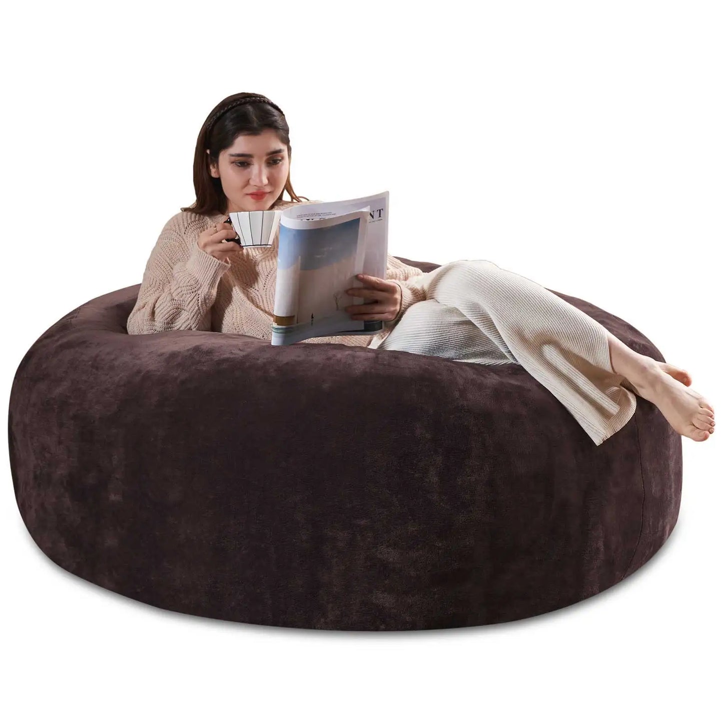 Giant Bean Bag Chair With Filling Included For Living Room