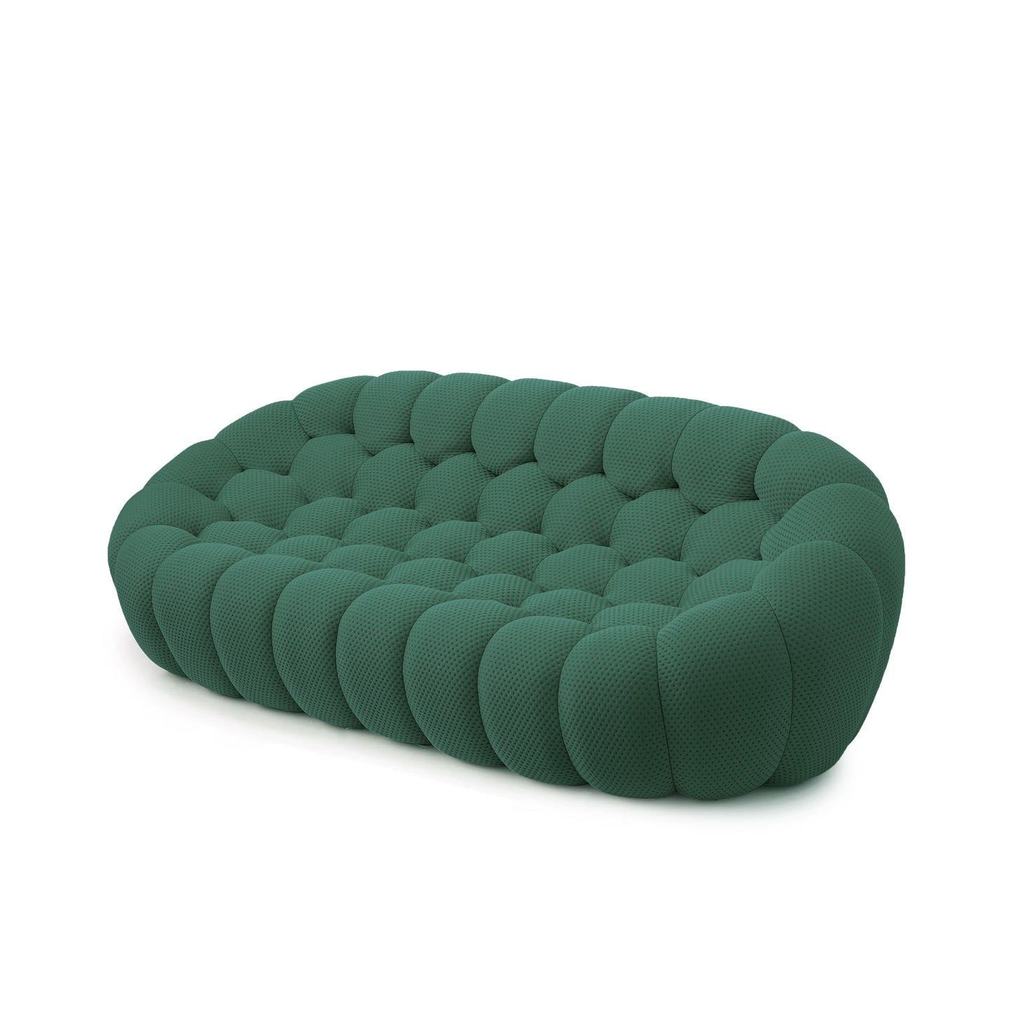 98.43 Inch Comfortable Curved Couch 3 Seater Honeycomb Sofa