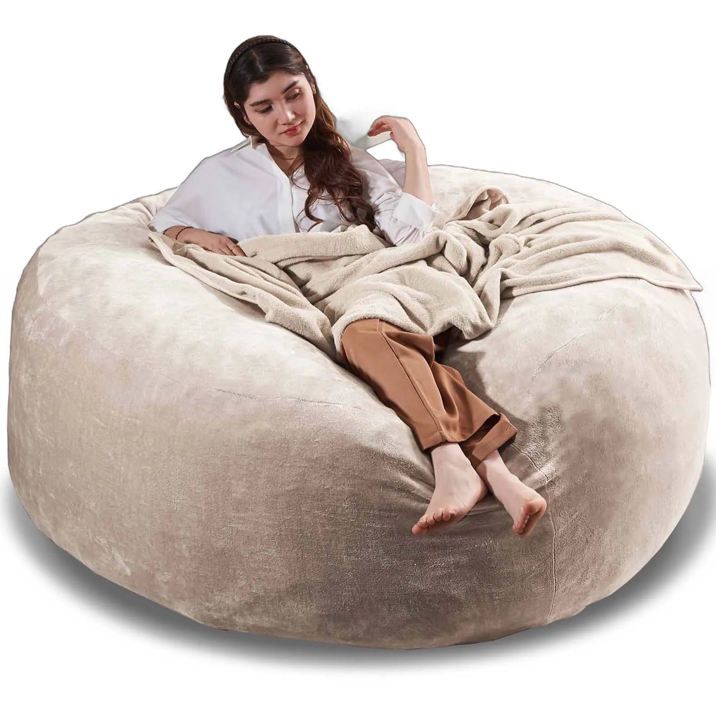 Giant Bean Bag Chair With Filling Included For Living Room