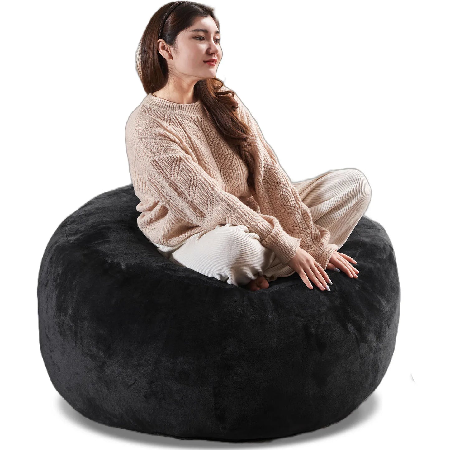 Giant Bean Bag Chair With Filling Included For Living Room