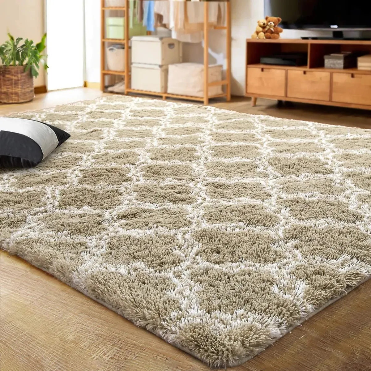 Large Shag Area Rugs for Bedroom Super Soft Plush Fluffy Carpet Non Slip Indoor Floor Rug for Kids Nursery Girl