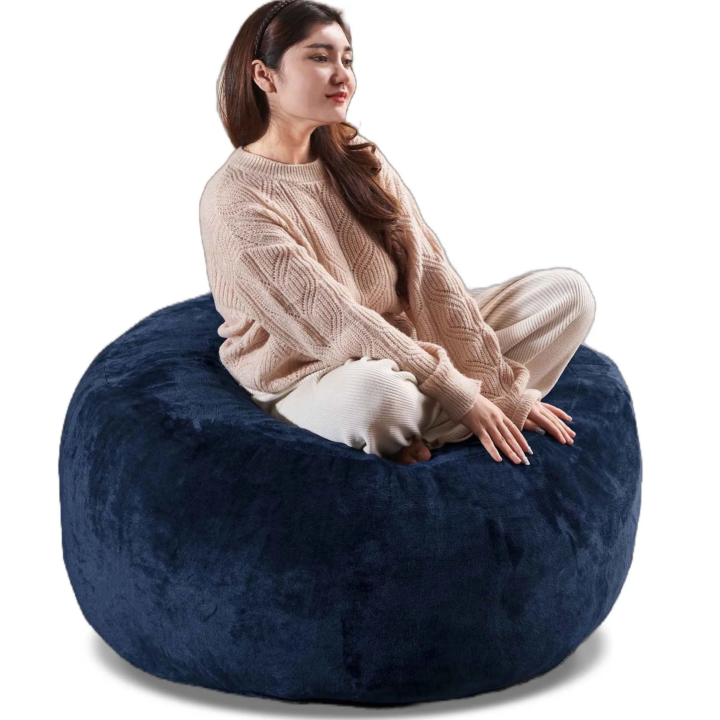 Giant Bean Bag Chair With Filling Included For Living Room