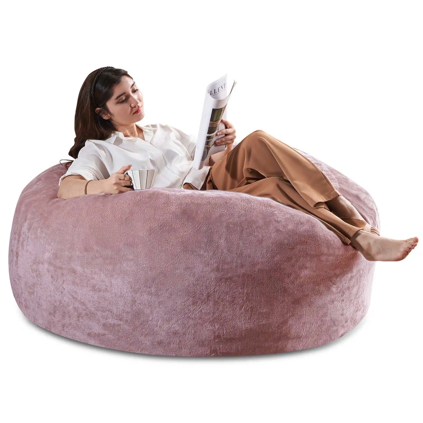 Giant Bean Bag Chair With Filling Included For Living Room