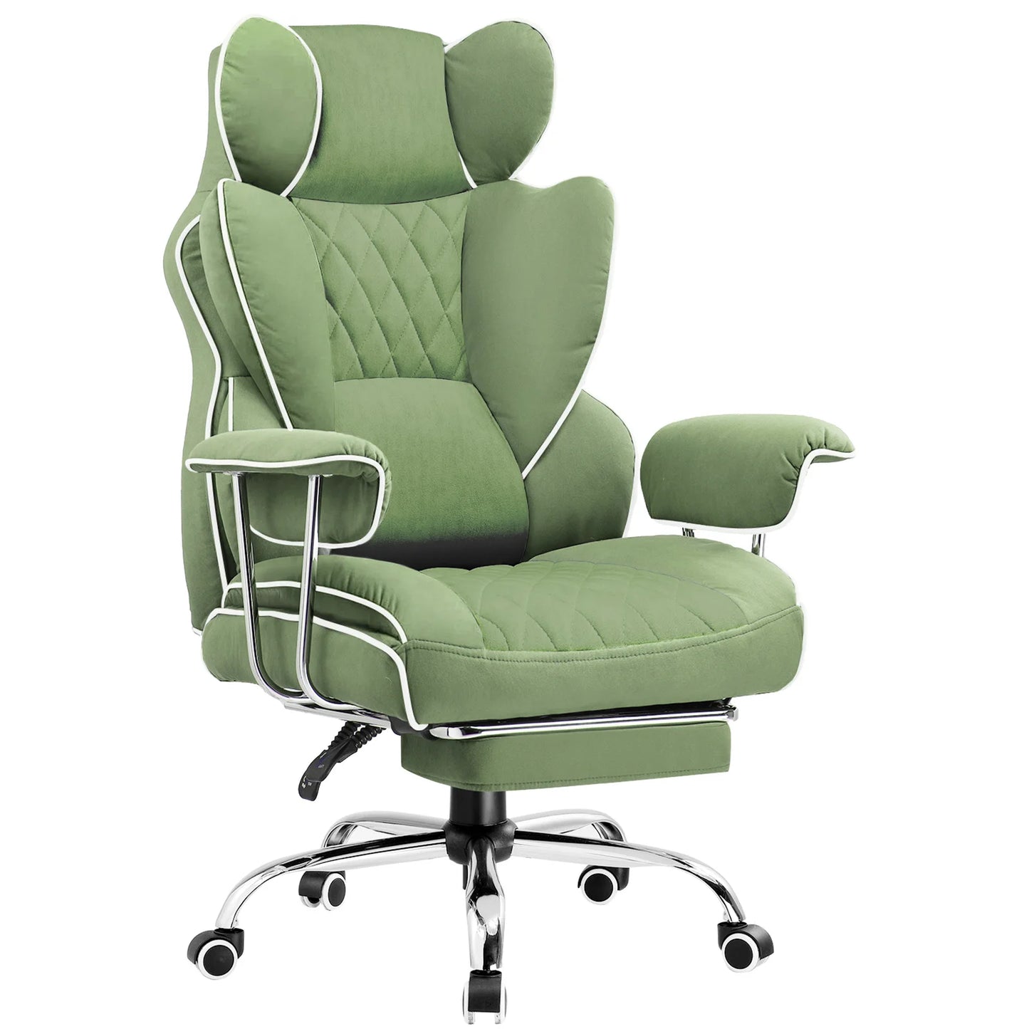 Big and Tall Gaming Chair With Pocket Spring Lumbar Support And Footrest