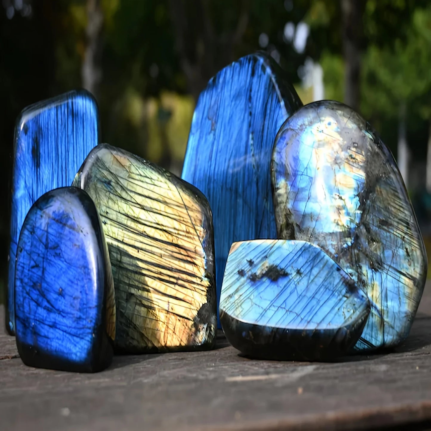 Stunning Labradorite Quartz Free Form For Home Office Decor