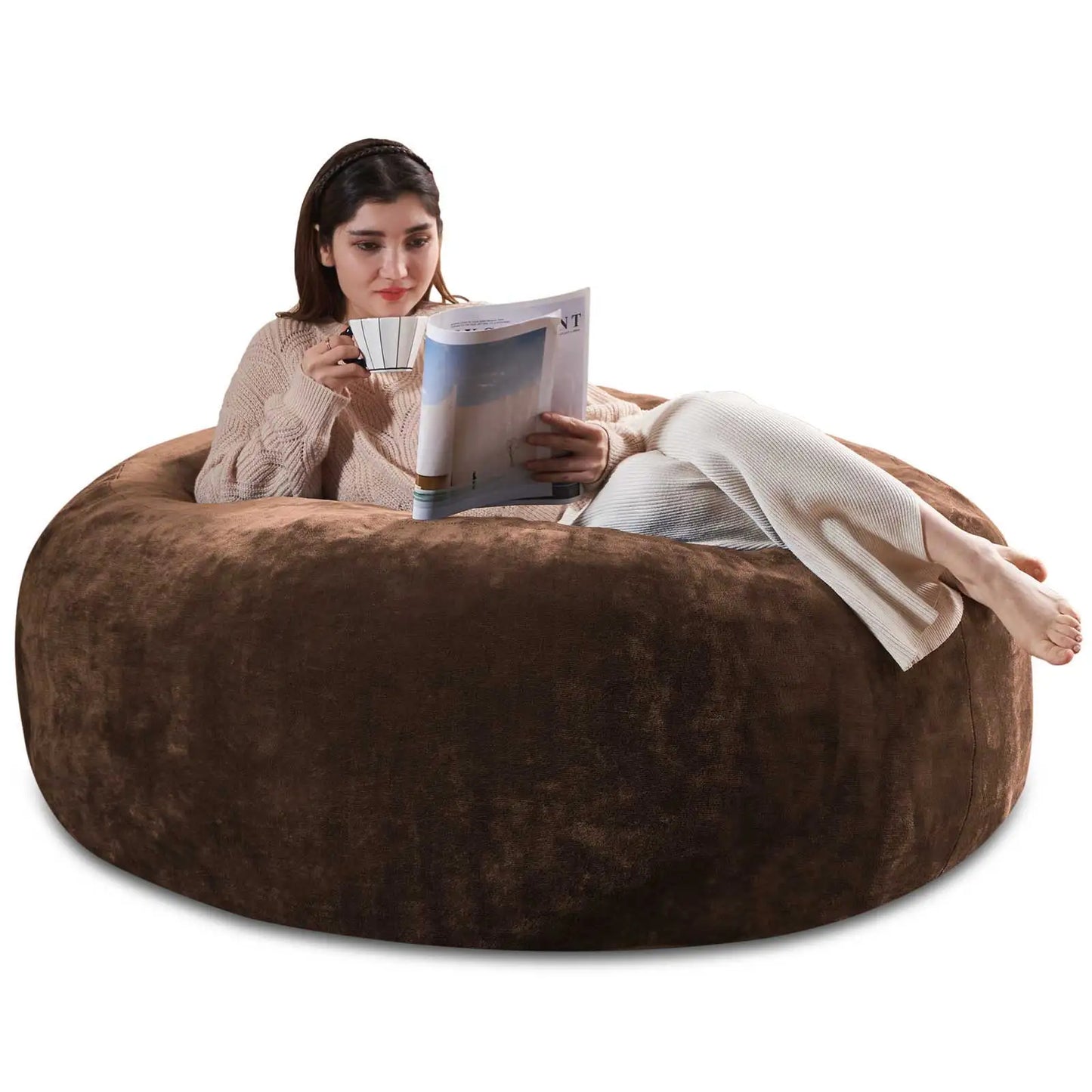 Giant Bean Bag Chair With Filling Included For Living Room