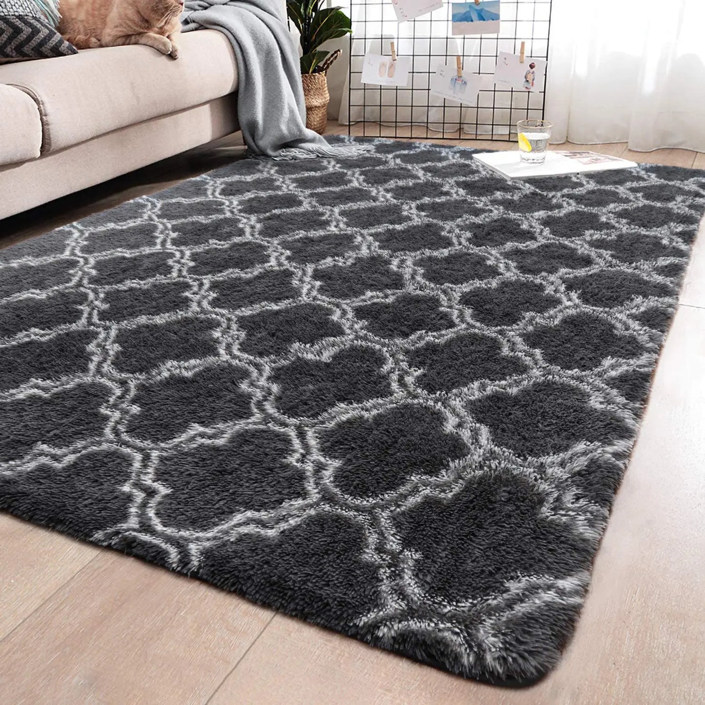 Large Shag Area Rugs for Bedroom Super Soft Plush Fluffy Carpet Non Slip Indoor Floor Rug for Kids Nursery Girl
