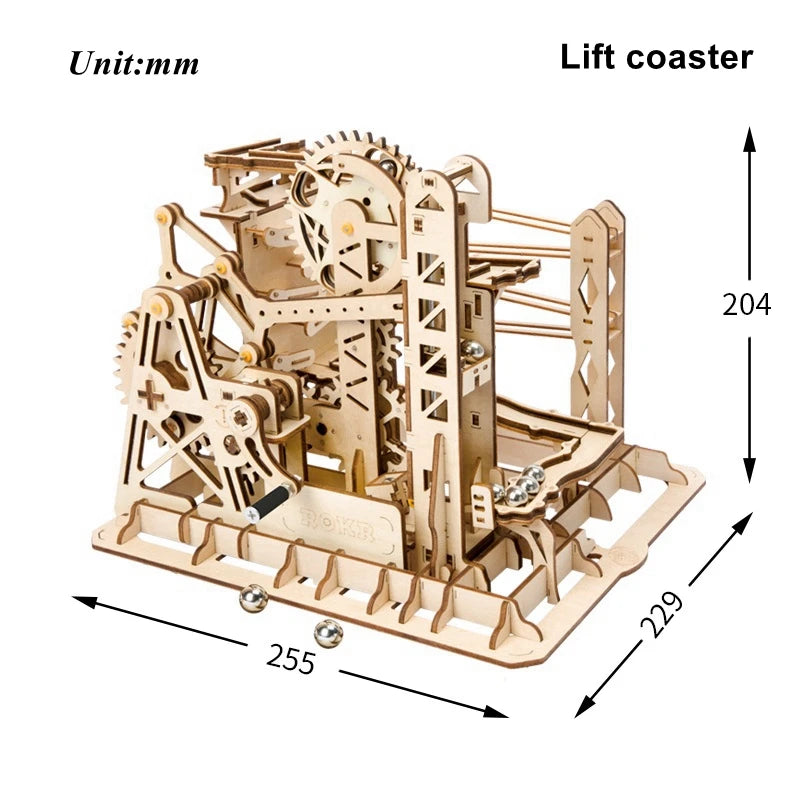 Robotime Rokr 3 Marble Run DIY Wooden Waterwheel Model Kit Gift