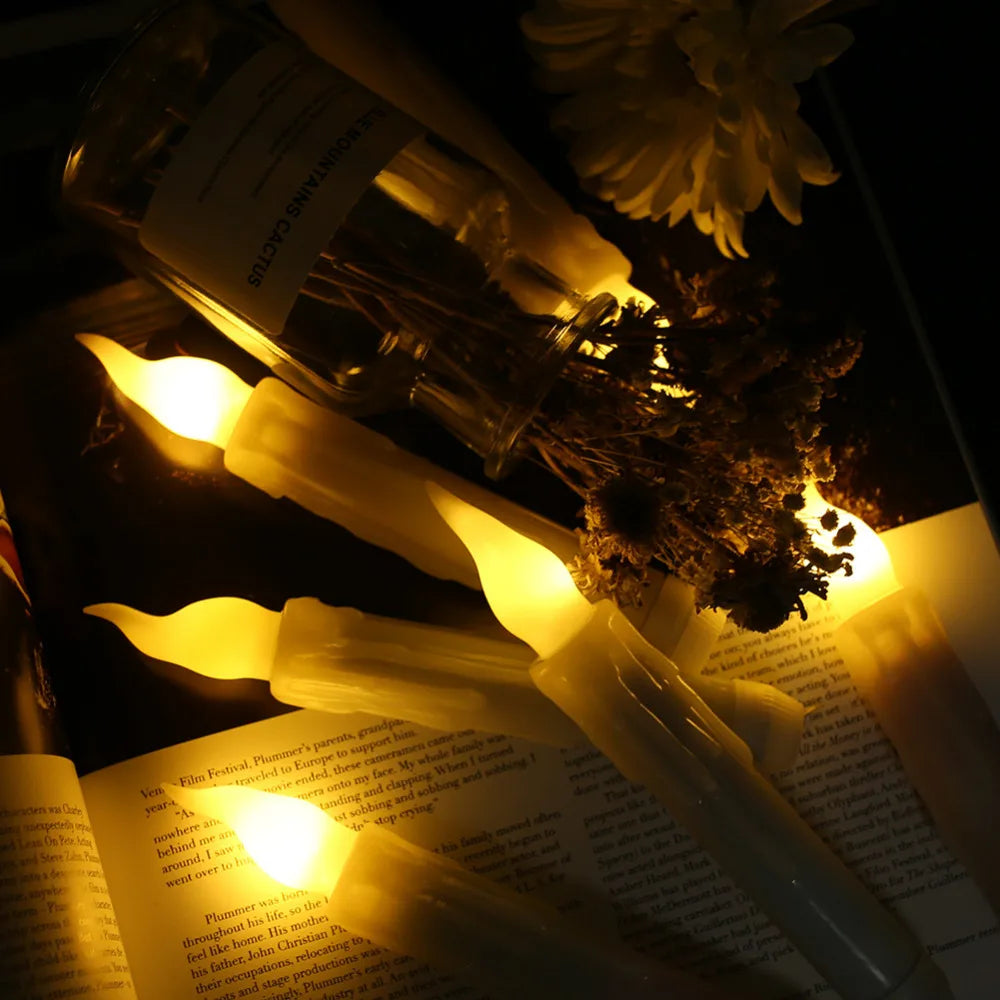 Floating LED Candles With Wand Remote Flameless Decor
