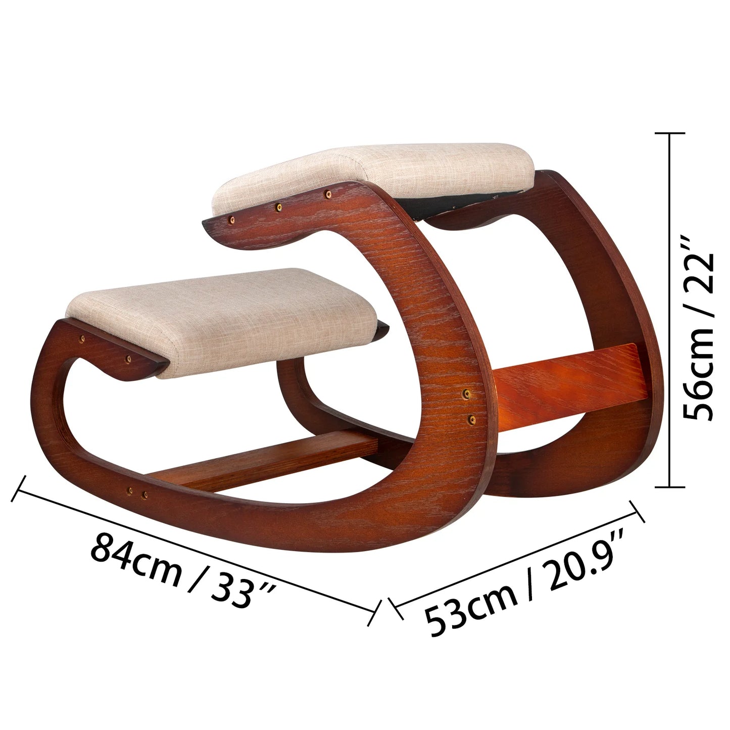 SucceBuy Ergonomic Kneeling Chair With Thick Cushion For Home Office Posture