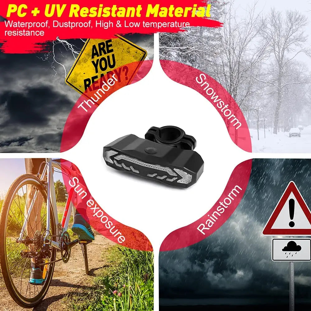 Elecpow Smart Bike Taillight Anti Theft Alarm With Remote
