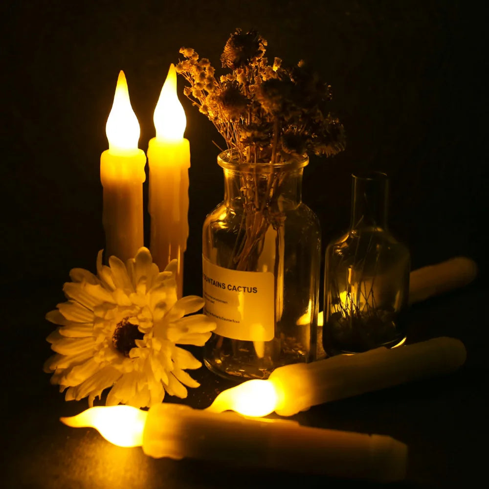 Floating LED Candles With Wand Remote Flameless Decor