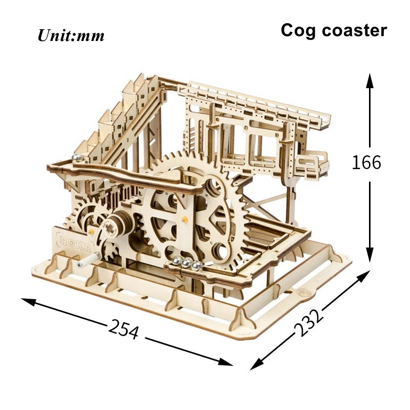 Robotime Rokr 3 Marble Run DIY Wooden Waterwheel Model Kit Gift