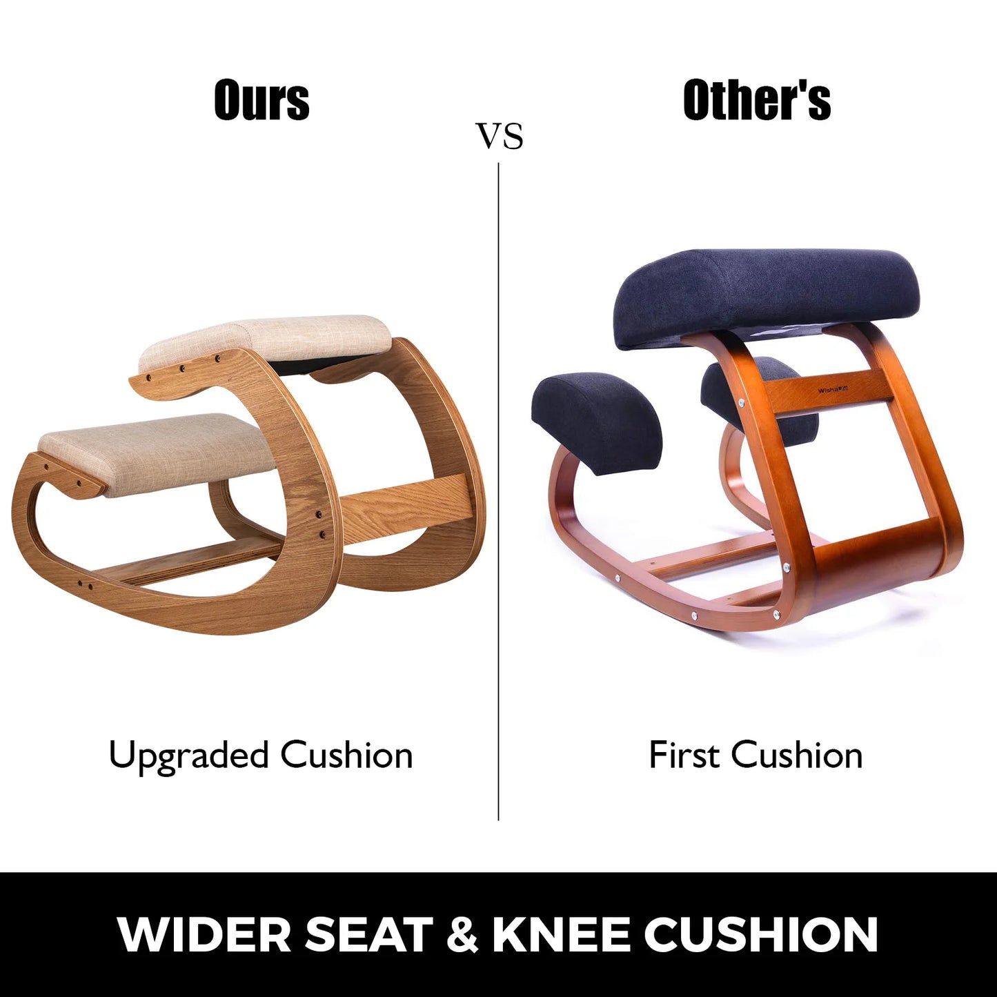 SucceBuy Ergonomic Kneeling Chair With Thick Cushion For Home Office Posture
