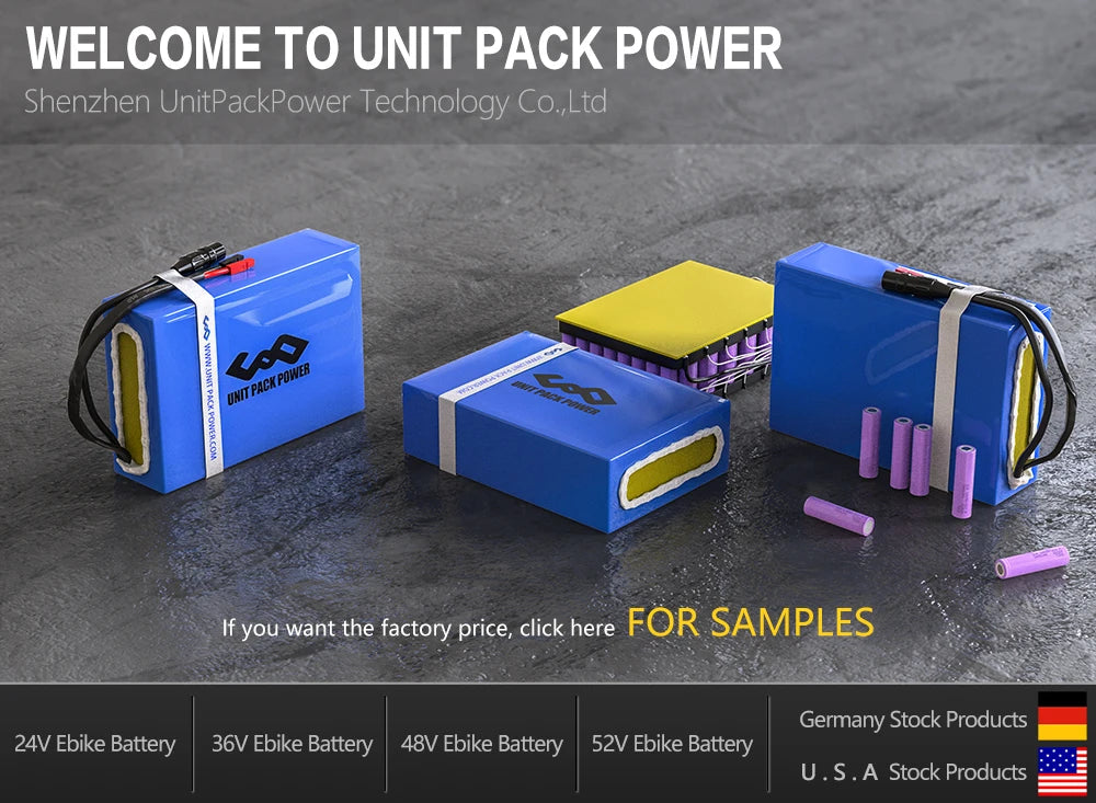 EScooter Ebike Battery Pack 36V 48V 52V 60V 72V Waterproof