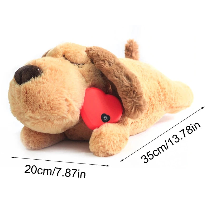Cute Heartbeat Puppy Training Toy Plush Snuggle Sleep Aid