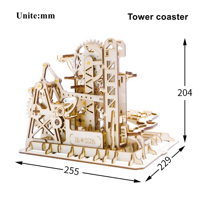 Robotime Rokr 3 Marble Run DIY Wooden Waterwheel Model Kit Gift