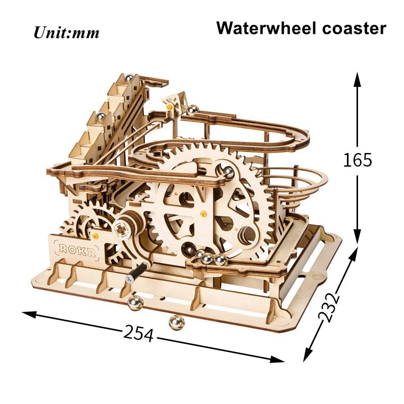 Robotime Rokr 3 Marble Run DIY Wooden Waterwheel Model Kit Gift