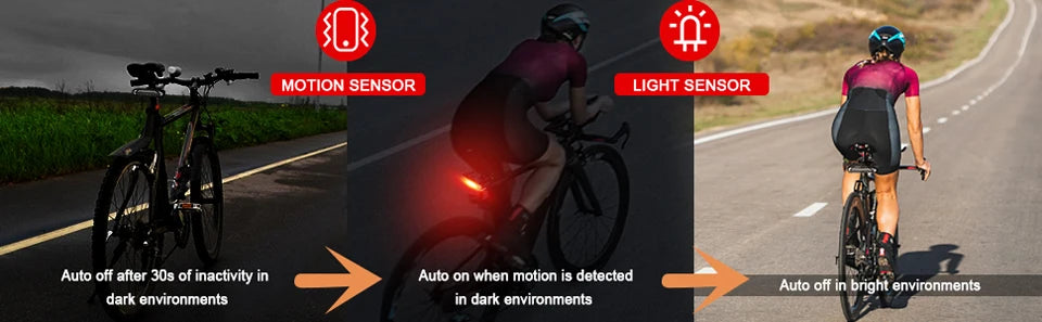 Elecpow Smart Bike Taillight Anti Theft Alarm With Remote