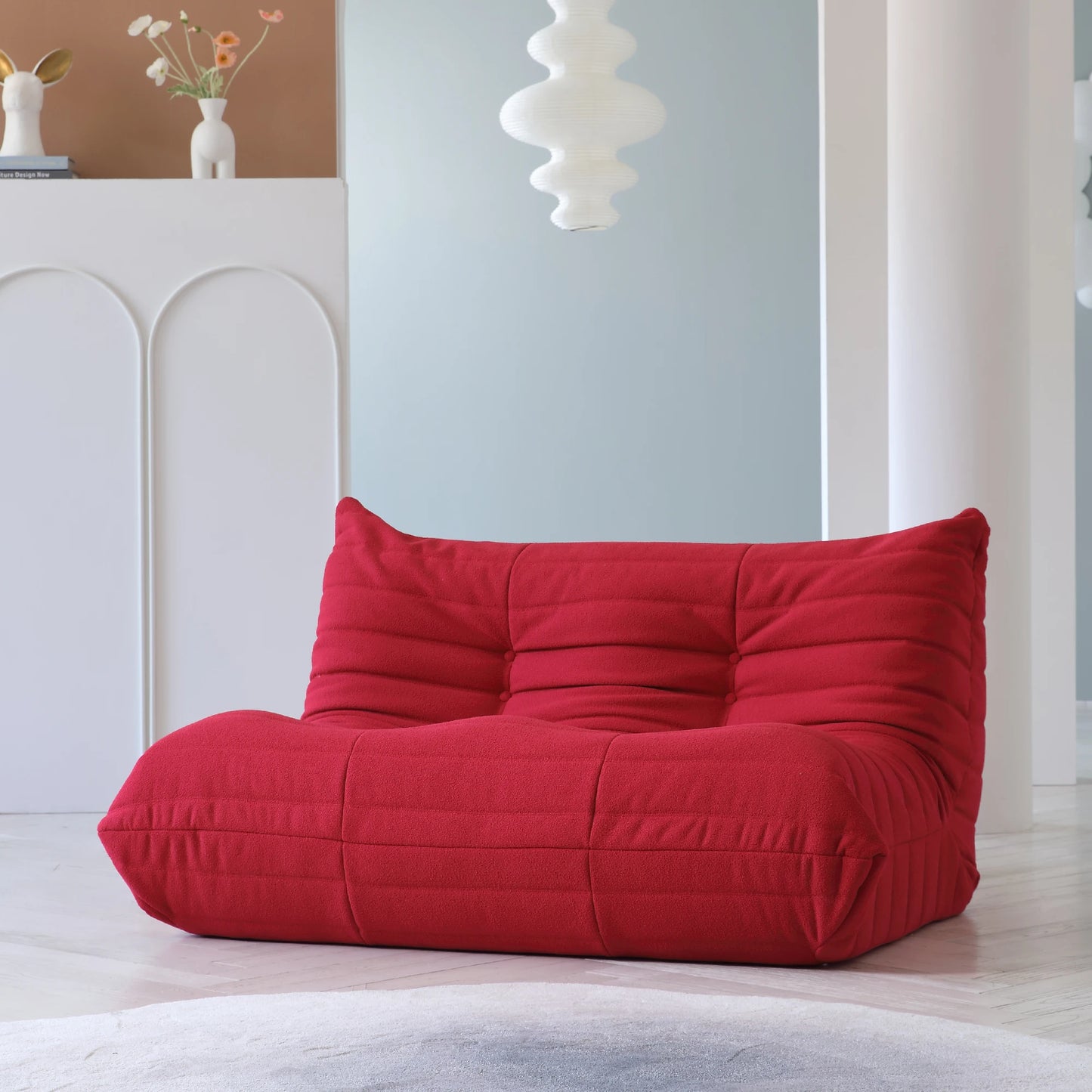Velvet Teddy Bean Bag Sofa Floor Lounge Chair Foam Filled